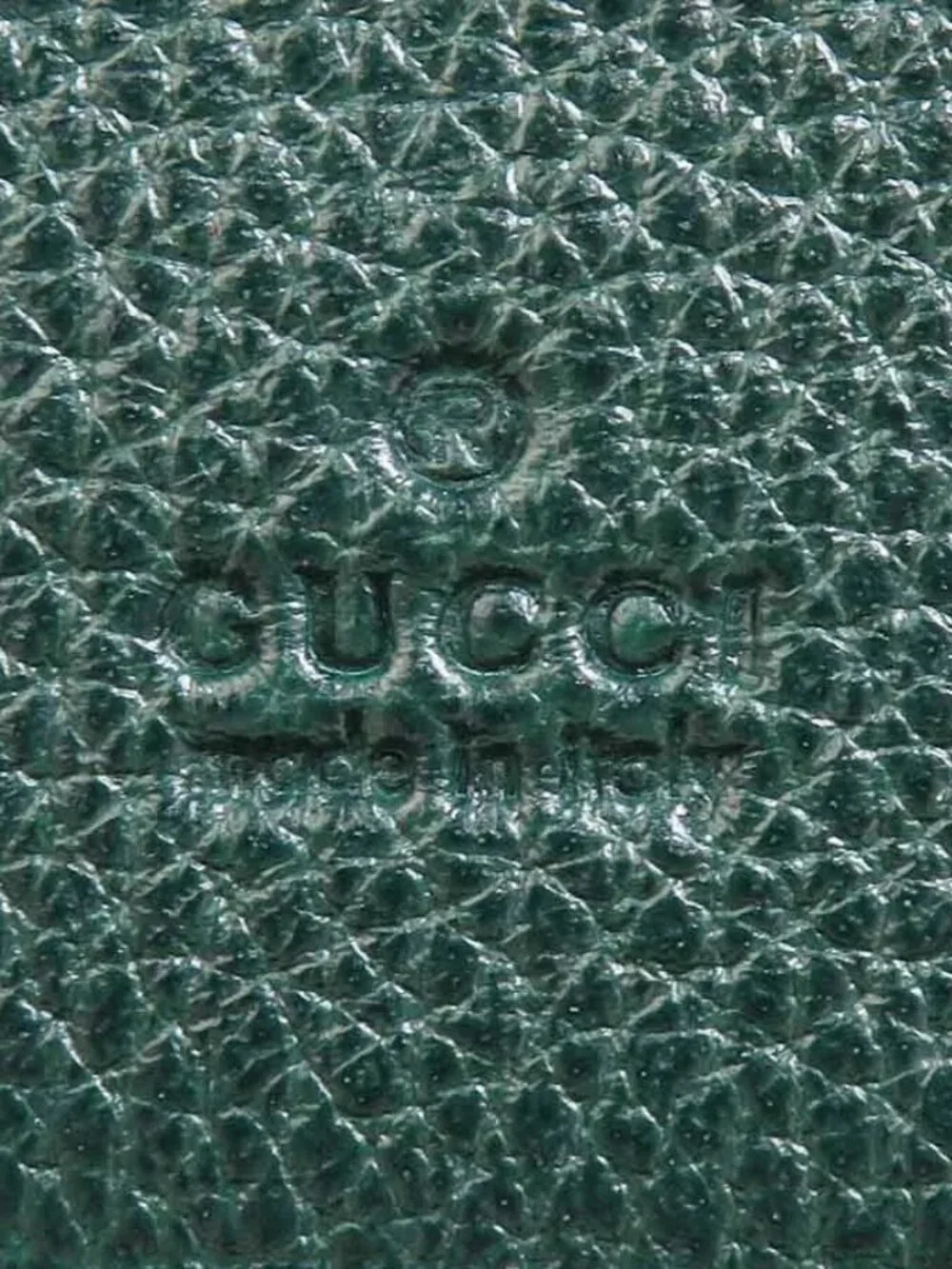 Auth GUCCI Zumi Bifold Wallet Chain Wallet Green/Gold/Silver Leather - e60739a - Picture 8 of 8